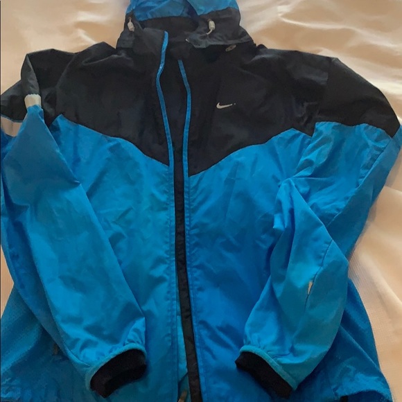 blue nike rain jacket
